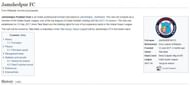 The vandalised Jamshedpur FC Wikipedia page which has now been restored